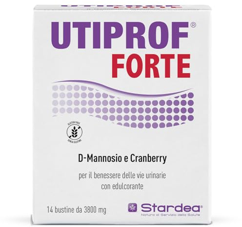 Cistite D-Mannosio E Cranberry Utiprof Forte - Zinco 14 Buste STARDEA | Alto Dosaggio Con Propoli Ed Erica - Per La Funzionalità Delle Vie Urinarie - Ingredienti Naturali