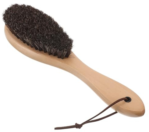 HOMSFOU Brosse à Sable Multifonctionnelle à Poils Fins Manche Clair, Outil Naturel en Bois pour Enlèvement du Sable sur Planches de Surf, Accessoires de Plage, Nettoyage des Pieds,