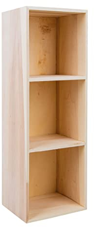 Rayher Mini Scaffale Decorativo Con Tre Scomparti, Legno, Naturale, 11 x 8.7 x 32 cm 140 grammi