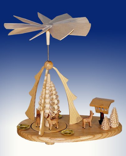 Rudolphs Schatzkiste Los Ciervos de la pirámide de la Navidad presentan Las montañas del Mineral de Seiffen los 23cm de la pirámide de la pirámide Nuevas