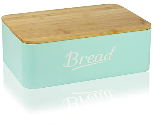 Florina Panera metal Pan Recipiente Pan Caja pan pan Almacenamiento