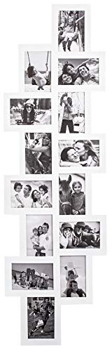 SPRINGOS Bilderrahmen Fotocollage Mehrfachrahmen Kunststoffrahmen 14 Bilder Hoch-Querformat
