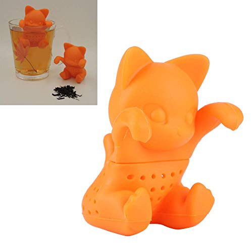 Cute Cat Tea Infuser, Effective Tea Leaf Separation Food Grade Silicone Safe Non Home Office Use Silky Smooth Filter Design Small Space Friendly