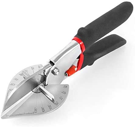 Multi Angle Miter Shear Cutter Hand Tools,45-135 Degree Adjustable Angle Scissors Trim Shears Tools for Vinyl Wood Molding Trim