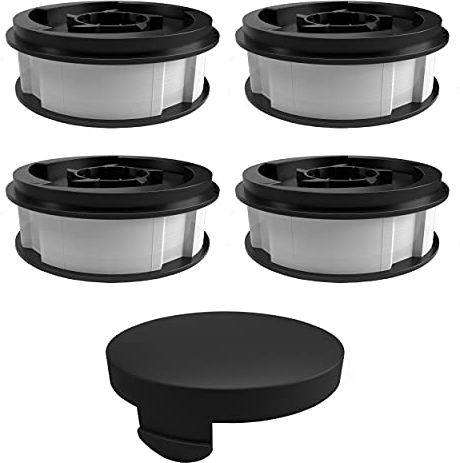 4X Ersatzfadenspule Doppelfadenspule Fadenspule Spule mit Spulendeckel Haube kompatibel mit Rasentrimmermodellen von Gardenline GLR GLT Einhell RTV King Craft KCR Top Craft TCR