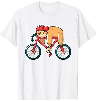 Vélo de course biker triathlon paresseux. T-Shirt