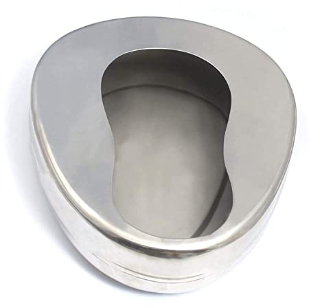 Bhatti Bedpan for Women Men Elderly Female Male Bedridden Patient Hospital Home Bed Pan Emergency Device (Stainless Steel)