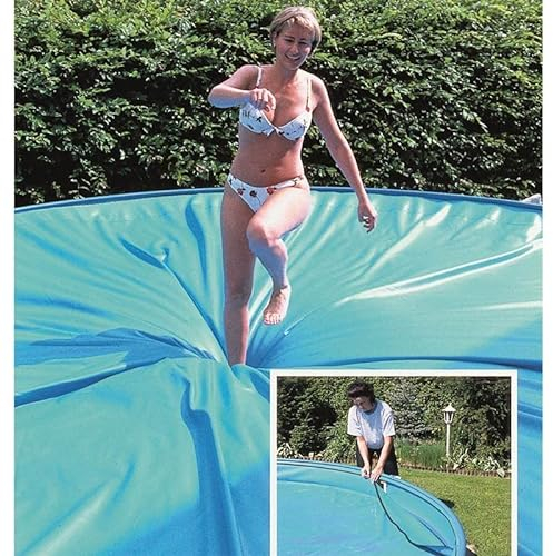 Pool Sicherheitsabdeckung SafeTop oval 360 x 623 cm für Ovalpool mit Standard Handlauf Abdeckplane Abdeckung Reißverschluss Stahlwand Schwimmbecken