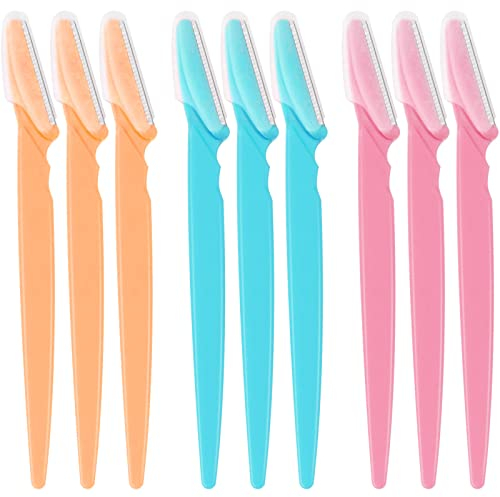 Qufiiry Augenbrauenrasierer, 9 Stücke Gesichtsrasierer Frauen, Augenbrauen Rasierer für Frauen, Eyebrow Shaper, für Gesicht Körper Augenbrauen Damen Männer