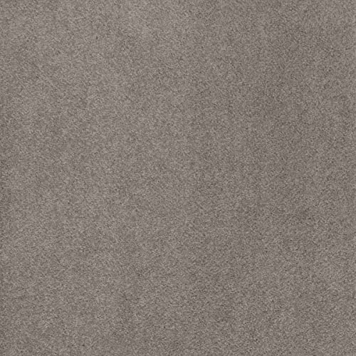 BRICOFLOR Teppichboden Meterware weich in 400 und 500 cm Breite ideal für Wohnzimmer und Kinderzimmer Kräuselvelours Auslegware grau (4 m x 12 m)