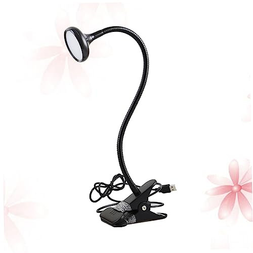 OSALADI Usb-ladefunktion Nachttischlampe Led Mit Dimmbarem Schwanenhals Und Ganzmetallclip Für Flexibles Lesen Und Aufladen Schwarz