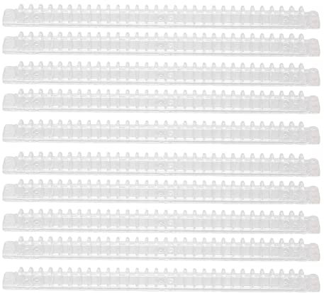 Topyond 10-teiliges Transparentes Spiralbindungs-Spulenset Mit 100 Blatt Kapazität,Rückenkamm Mit 30 Löchern,Ideal Für Bastelarbeiten in Büro Und Schule