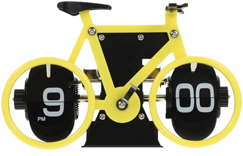 IMIKEYA Retro Klappuhr, Tischuhr Flip-Uhr Fahrrad Modell Flip Down Uhr Digital Flip Clock Kleine Klappuhr Dekorative Tisch-klappuhr für Zuhause Wohnzimmer