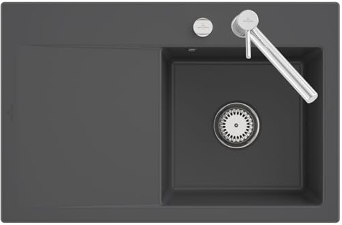 Villeroy & Boch Subway Style 45 Graphite - 3347 02 i4 Keramikspüle Excenterbetätigung