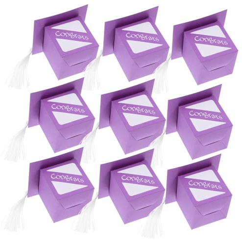 BRIGHTFUFU 20stücke Graduation Candy Box Abschlusskappen Süßigkeiten Verpackungen Kreative Geschenkboxen Für Schulabschlussfeiern Leicht Und Stabil Für Süßigkeiten Und Snacks