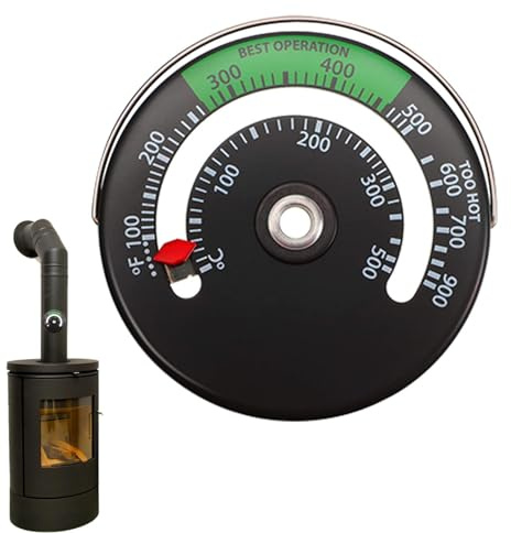 Generisch Kamin Thermometer Magnetisch - Ofenthermometer Für Holzofen | Magnetisches Ofenthermometer | Kamin Ofen Thermometer
