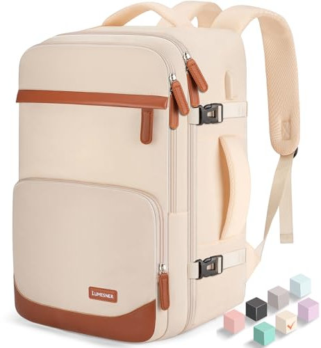 Velaybor 40L Travel Backpack with USB Charging Port, Water-Resistant Carry On Backpack for Men Women, Business Laptop Backpack for Trips & Commutes, Fits 15.6/17.3 Inch Laptop