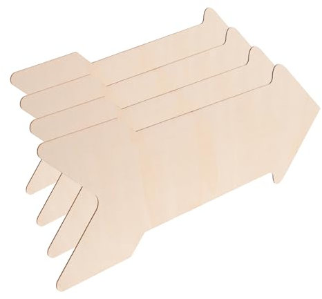 HOMSFOU 4stücke Holzpfeil-ausschnitte Zum Basteln Leere Holzschilder Unfertige Holzstücke Pfeilform Aus Holz Für Diy-projekte Und Heimdekoration