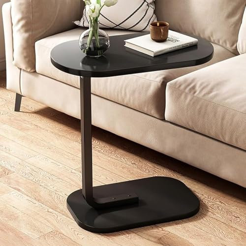Tavolino A Forma di C, Tavolino Moderno per Divano, Tavolo da Spuntino per Divano con Base in Metallo per Camera da Letto Soggiorno Piccolo Spazio, B, 45x30x60cm(18x12x24inch)