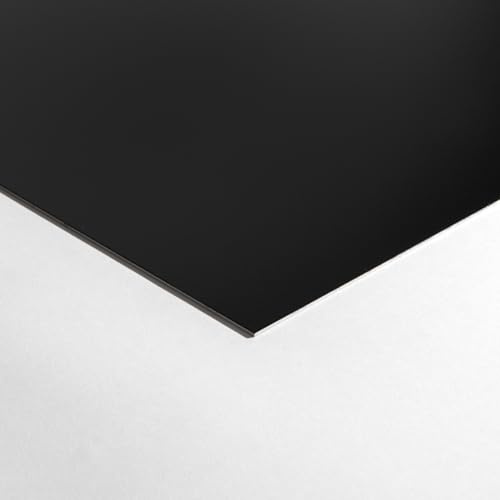 Plaque en Aluminium Noir Foncé RAL 9005, épaisseur 1,5 mm, hauteur 55 cm (Longueur 110 cm)