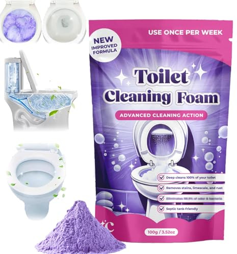 FizzClean WC-Reiniger: Fizz Clean WC-Reinigungsschaum, Insta-Action WC Schaum für strahlend saubere Toilette ohne Aufwand, beseitigt Flecken in 20 Minuten, scheuerfreie Reinigung (1)