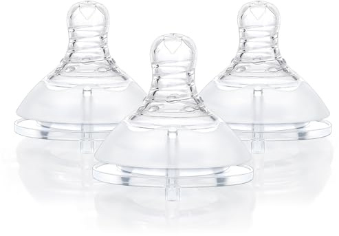 LittleForBig Silicone Soft Touch Adult Bottle Nipples Replacement Teat Compatible with LittleForBig Bottles - Lip Care Bottle Nipples for Adults 3-Pack