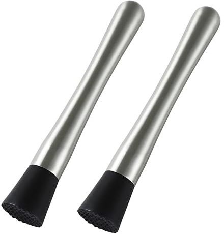 Cocktail Stößel, 2 Stück Cocktail Zubehör, 20.5 cm Länge, Ideal für Mojito, Stößel für Cocktail Zubehör, und Eiscrusher Ice Crusher für Stössel, Perfekt für Bar, Haus und Outdoor
