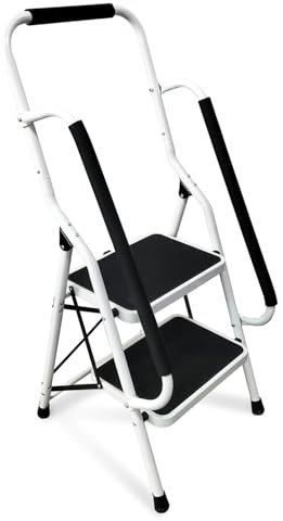 Escabeau avec Main Courante BM TOOLS BMT-ESC-2-MC, 2 marches - Échelle intérieur et extérieur