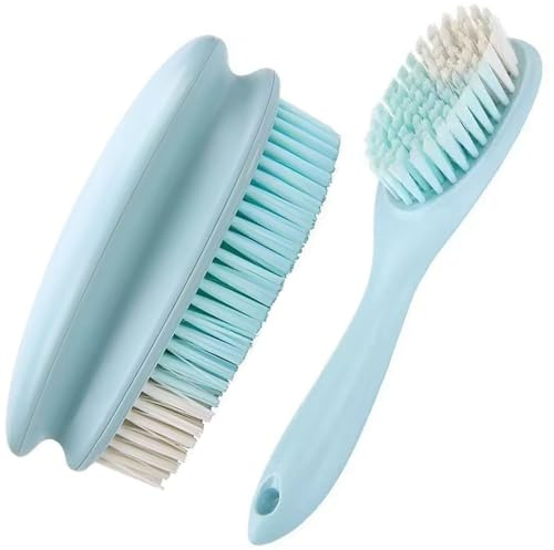 Cleaning Scrub Brushes Laundry Brush Soft Bristle Scrubbing Brush Clothes Brush Removes Stains from Fabrics Cleaning Brush Scrubber Brush for Fabric,Carpet,Clothes - 2 Pack