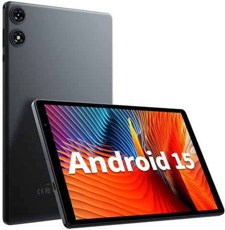 VASOUN 10 inch Tablet, Andriod 15 Tablets with 32GB Storage, 1TB Expand, Tablets Android with 5Ghz WiFi, Penta-Core, WiFi 6, 6000 Mah, Long-Battery Life, Dual Camera, Black