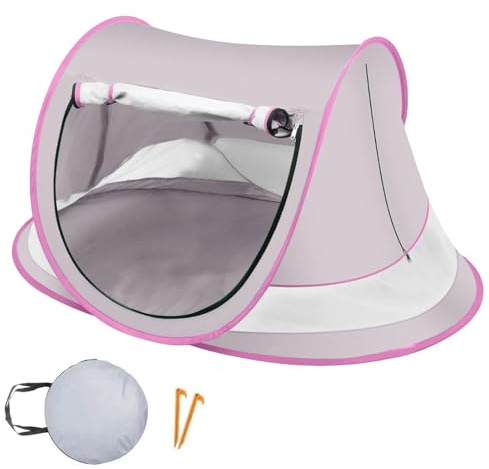 Raypontia Tente Solaire Bébé | Parasol De Plage pour Bébé | Toile Anti-Sable Extérieur Pare-Soleil Léger pour Camping Parc Repos Jeu Pique-Nique Vacances Randonnée Voyage Jardin Lac Pêche