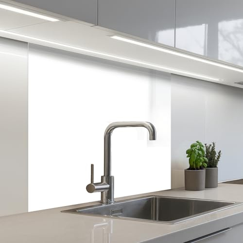 KitchenYeah© Splashback for Kitchen self-Adhesive Back Splashes Kitchens | 32x32 / 80x80 cm - Splash Guard Decor White - Interior - Patterns