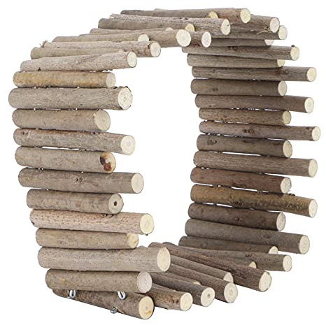 Smandy Giocattolo per Ponte per Criceti, Recinzione in Legno Pieghevole, Nascondiglio Naturale per Piccoli Roditori, Giocattolo per Arrampicata Ed Esplorazione da 30 Cm per Criceti, Topi, Scoiattoli