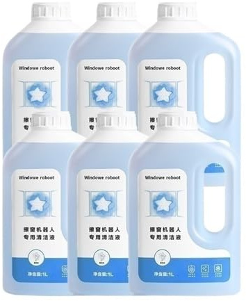 Soluzione detergente for robot lavavetri, confezione da 6, compatibile con Ecovacs Winbot W1/W1SPRO/W2/W2SPRO/W850/836/83S/860/880/855/W930/950