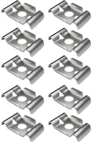 10 clips para jaula de alambre, sujetadores de acero inoxidable, clips de valla de alambre industrial para jardín, patio, granja, patio, postes de metal y madera.