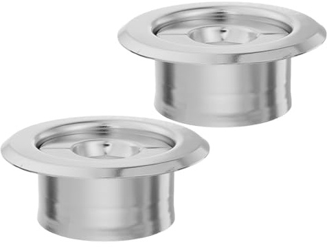ASAKKURA 2 Stück Sprinkler Abdeckplatten 2,3cm Innendurchmesser aus Metall Silberfarbene Feuersprinkler Rosetten für Wohnhäuser Hitzebeständige Brandschutz Verkleidung zur Nachrüstung und