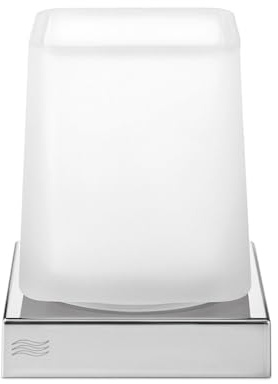 INDA - Bicchiere Porta spazzolini da appoggio Divo Cromo Lucido/Satinato