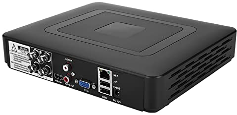 Sonew Enregistreur vidéo 4 canaux CCTV de sécurité AHD/CVI/TVI/DVR/NVR 4CH Caméra enregistreur vidéo en Temps réel Kit de système de caméra de Surveillance à Domicile(EU)