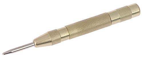 Automatic Center Punch, Auto Mark Hole Tool Spring Loaded Brass Body Screw Stainless Steel Determine Drilling Position for Steel, Wood