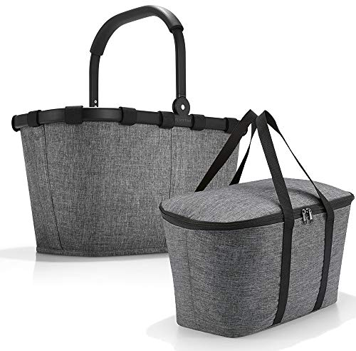 reisenthel gilching reisenthel carrybag mit coolerbag Einkaufkorb Einkaufstasche Isobag Isotasche Kühltasche Kühlkorb (Twist Silver + Twist Silver)