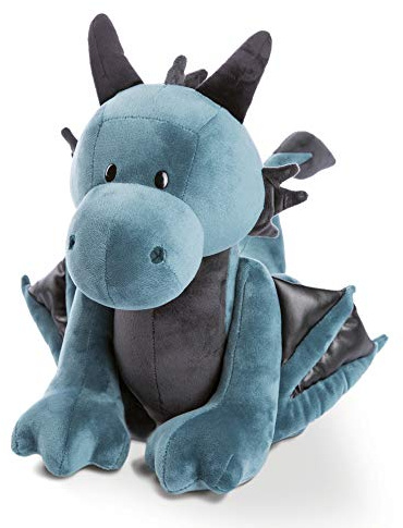NICI 46715 stående gosig mjuk leksak drake Ivar 30 cm, grå, 30 cm