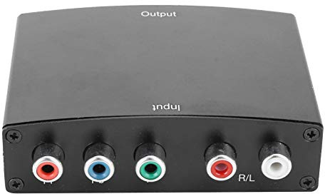 Convertitore da YPbPr a HDMI, adattatore da componente a HDMI Adattatore da convertitore da RGB a HDMI portatile YPbPr + L/R Audio a HDTV Convertitore audio video 1080P(io)