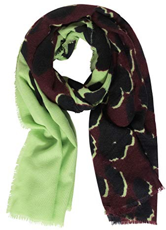 Street One Damen Schal mit Leo-Print sunny lime A