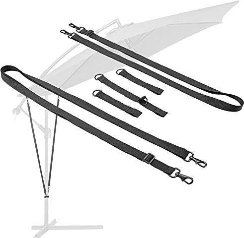 Kingsleeve Cinghie Protezione Vento per Ombrellone Robusti Ganci in Metallo Regolabili Parasole