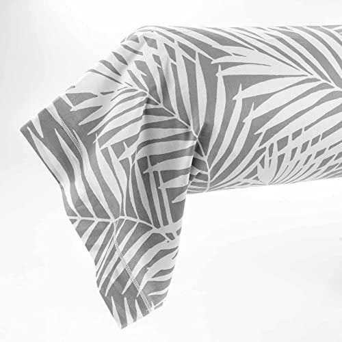 douceur d'intérieur, Taie de Traversin (85 x 185 cm) Botania Gris, 100% Coton