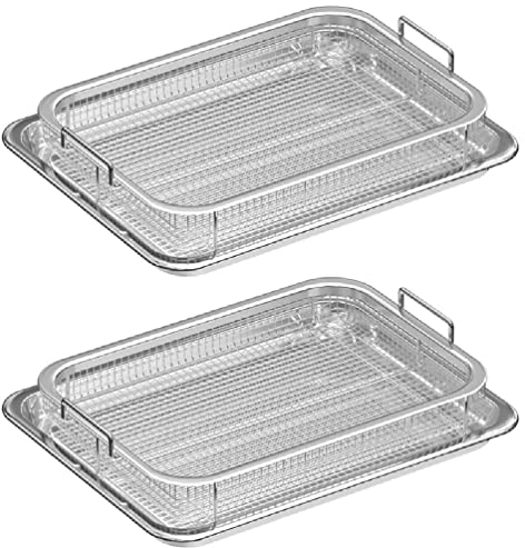 Luftfritteusen Korb FüR Den Backofen Edelstahl Antihaftbeschichtet Zum Braten Knusperkorb Geeignet FüR Pommes HäHnchen
