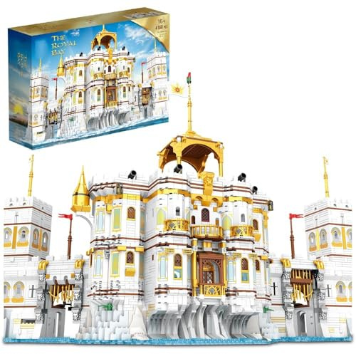 Modulares Haus Bausteine Kit, 4168 Klemmbausteine Royal Bay Bausteine Modell, MOC Castle Collection Groß Haus Building Blocks, DIY Architektur Modular Buildings Kompatibel mit Lego