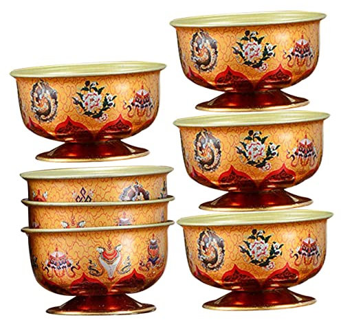 BESTonZON 7stücke Teiliges Meditations Wasseropferbecher Legiertem Dekorative Buddhistische Schalen Fein Polierte Kanten Kompakt Und Leicht Für Tempel Und Zuhause