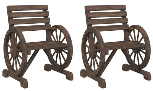 vidaXL Trädgårdsstolar 2 st 58x58x78,5 cm massiv furu, adirondackstol, däckstol, solstol, adirondackstolar, däckstolar, solstolar, konstrotting stol