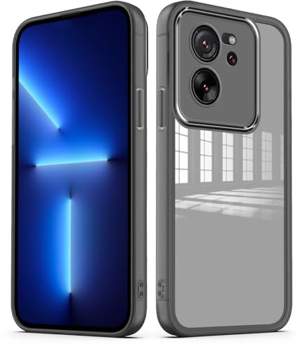 PanXCase Funda Transparente para Xiaomi 13T / Xiaomi 13T Pro - Carcasa Clear con Lens Protector Delgada Suave Protección Cámara Antichoque Antiarañazos Cover (Negro)